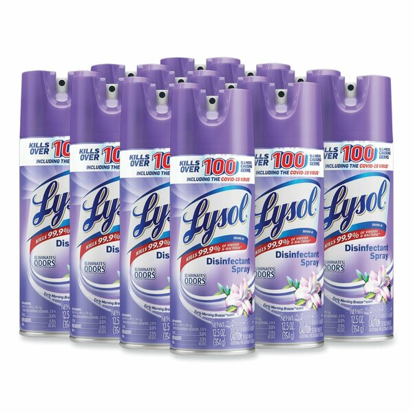 Lysol Cleaners & Detergents, Aerosol Spray, Early Morning Breeze™, 12 PK 19200-80833